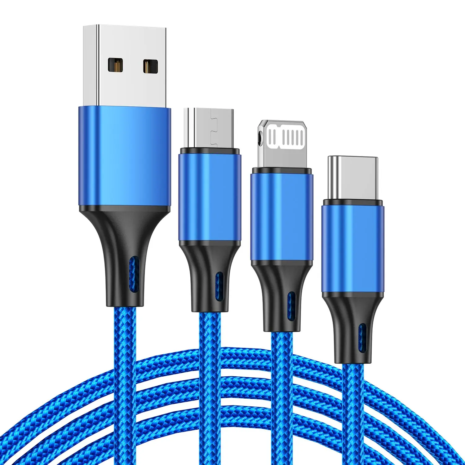 Cavo Di Ricarica Rapida Retrattile 3 In 1 USB Con IP, Tipo-C E Micro USB - Per IPhone, Samsung, Huawei E Altri Dispositivi - 2