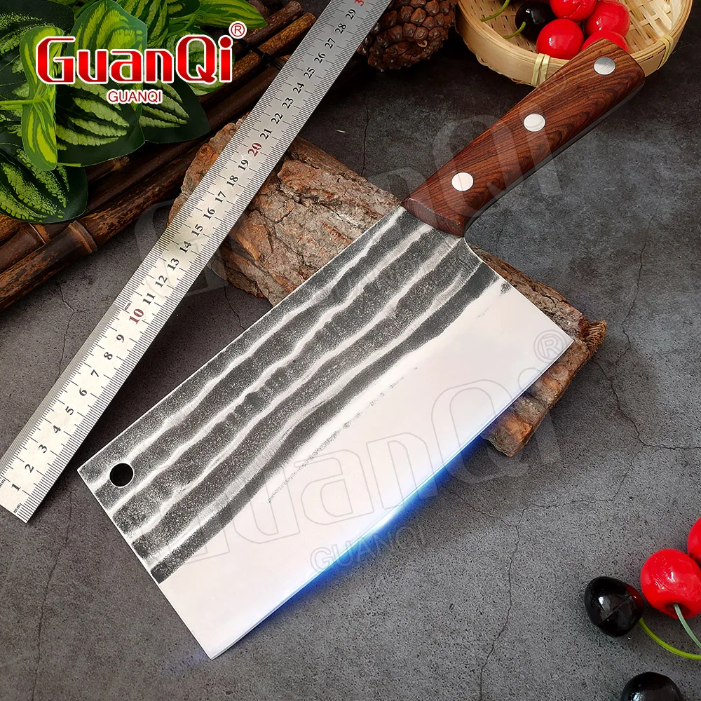 

8-дюймовый Нож для нарезки мяса из нержавеющей стали, мясницкий нож для нарезки овощей, китайский профессиональный поварской нож, нож мясника