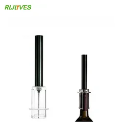 Enhanced Stainless Steel Air Pressure Wine Bottle Opener (Black)