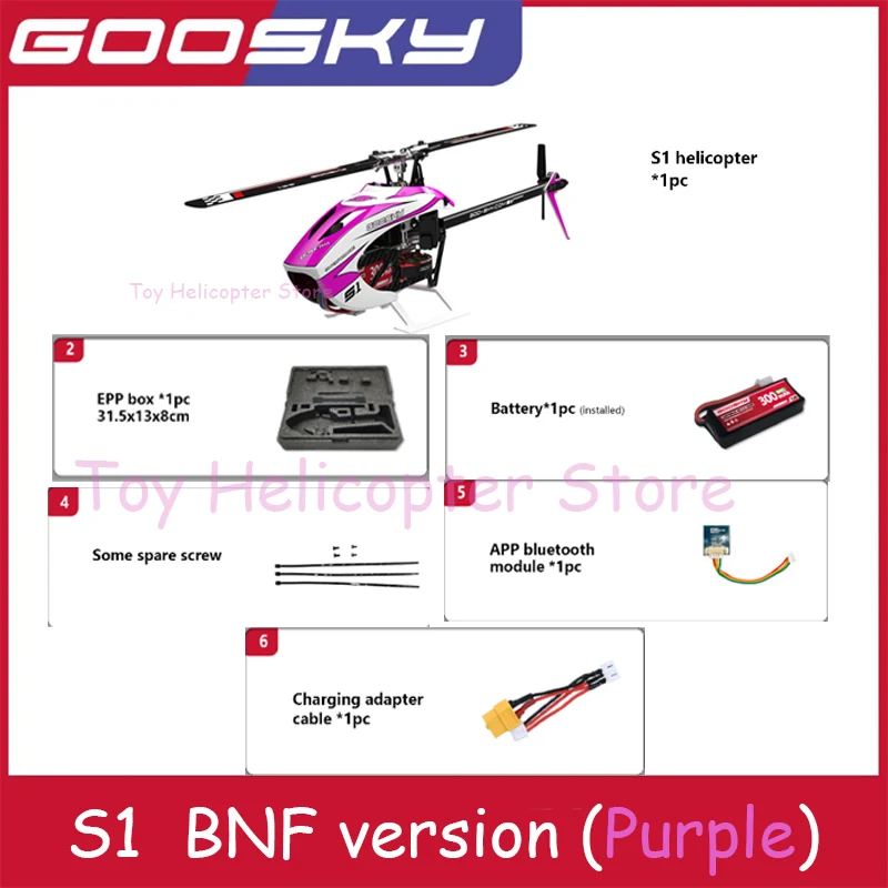 Remote Control Helicopter Rc Goosky S1 Bnf/Rtf 6ch 3d Stunt Double Brushless Motor Direct Drive Motor Flybarless Direct-Drive Toy Gift