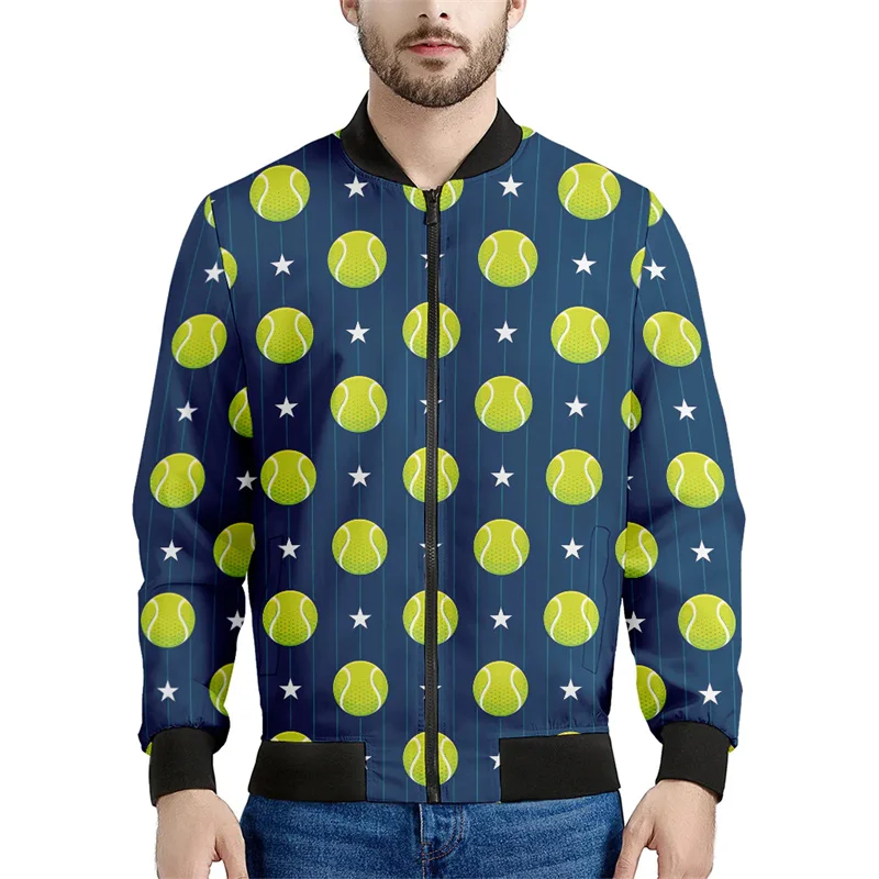 thumbnail image 1 of Chaqueta de raqueta de tenis de moda para hombre y mujer, sudaderas deportivas con estampado 3D, camisetas de calle de manga larga, chaquetas holgadas con cremallera, 1 of 5