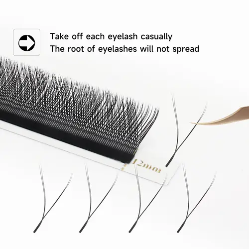 XIUSUZAKI W Shaped Bloom 2D 3D 4D 5D 6D 7D 8D Automatic Flowering Premade Fans Eyelashes Extensions Natural yy Individual Lashes - Image 2