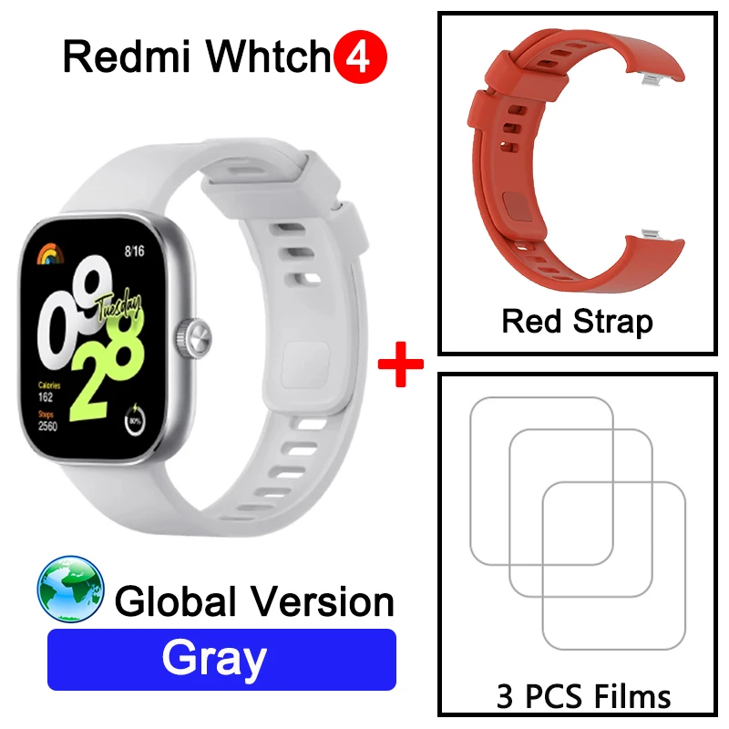 Gray N Red Strap