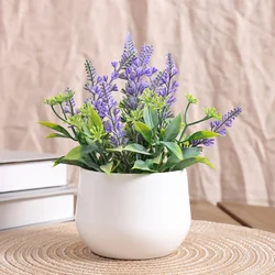 Lavender Simulation Pot - Realistic Artificial Plant for Home and Office Decor, Perfect Housewarming Gift (PURPLE)