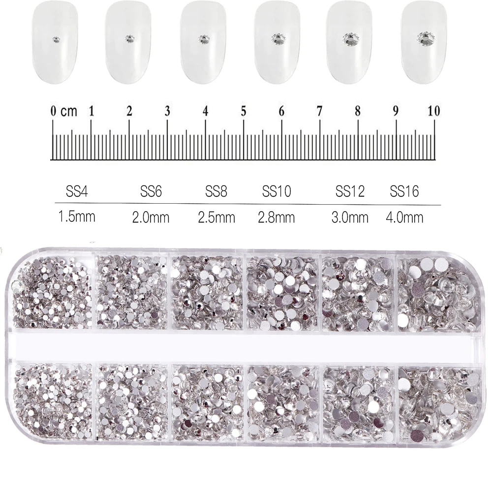 Sparkling Crystal Nail Art Rhinestones Kit with Tools