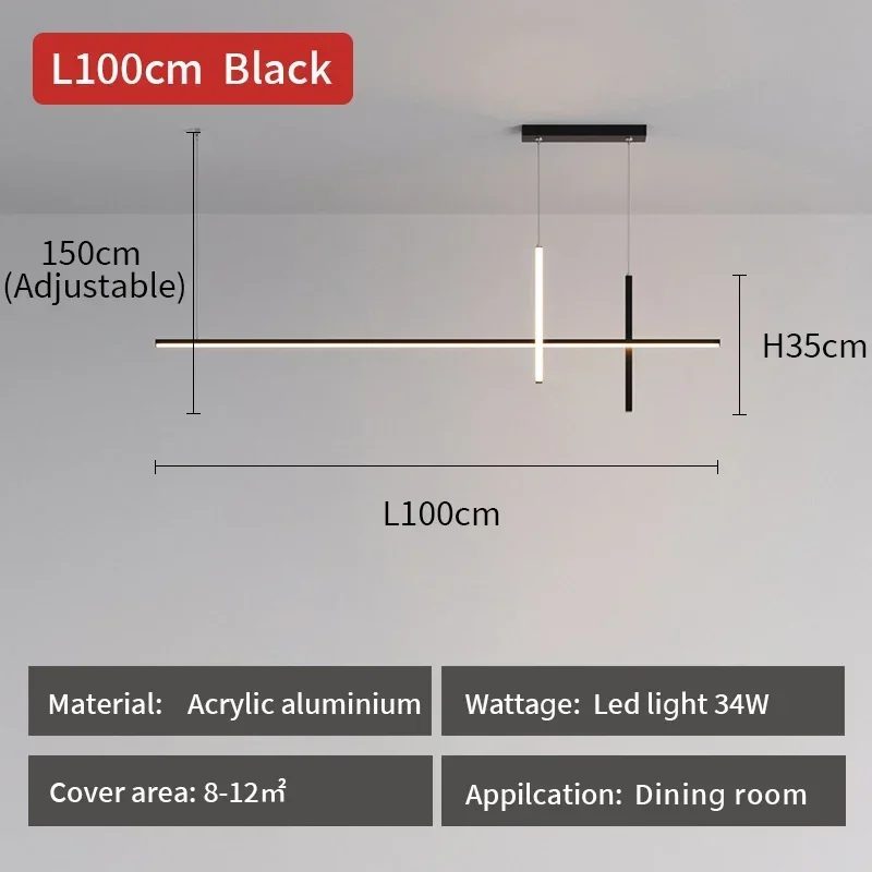 L100cm Black