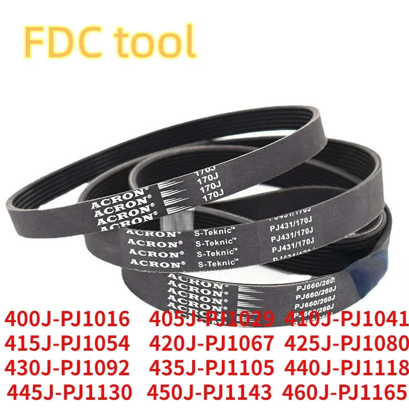 400J Drive Belt Ribs Belt Washing Machine Treadmill Motor Fitness Dryer 390J 410J 420J 430J 440J 450J 460J Rubber Belt Transmission Drive Belt Synchronous Belt