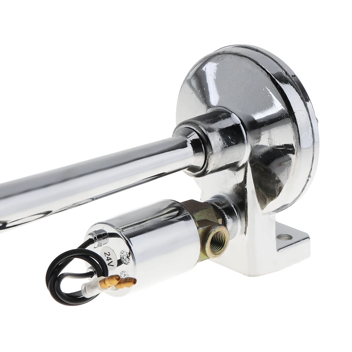 17 Inch 12V / 24V 150dB Super Loud Single Trumpet Car Air Operated Horn For Truck Boat Train Lorry Motorcycle Boat Truck Car Siren Horn Car Air Horn Motorcycle Horn Train Horn