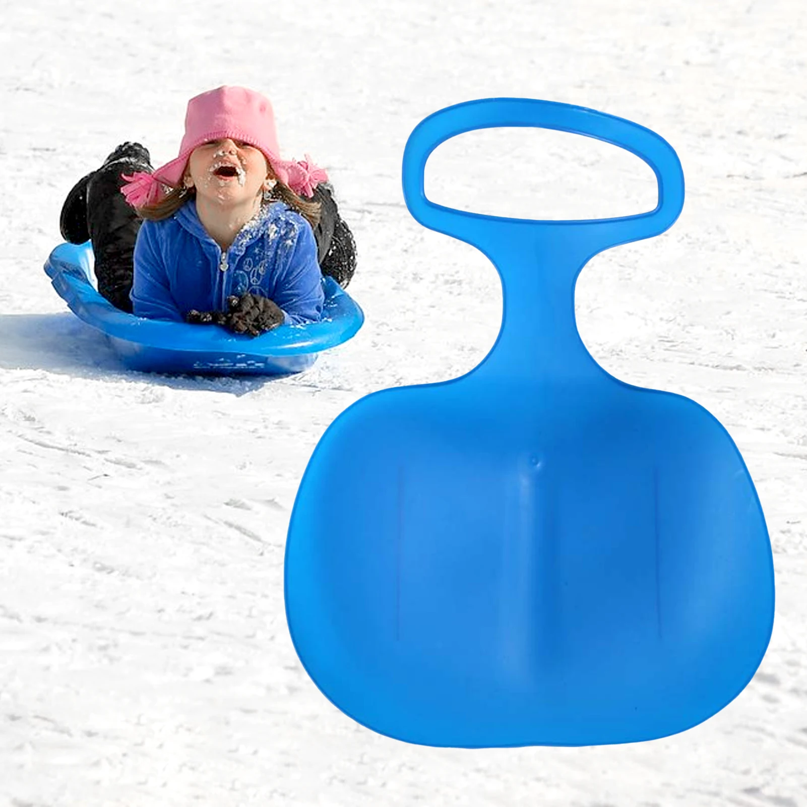 2Pcs/Set Snow Sled Board Anti-skid Design Stable Base Handle Design Children Snow Sled Sledge for Kids