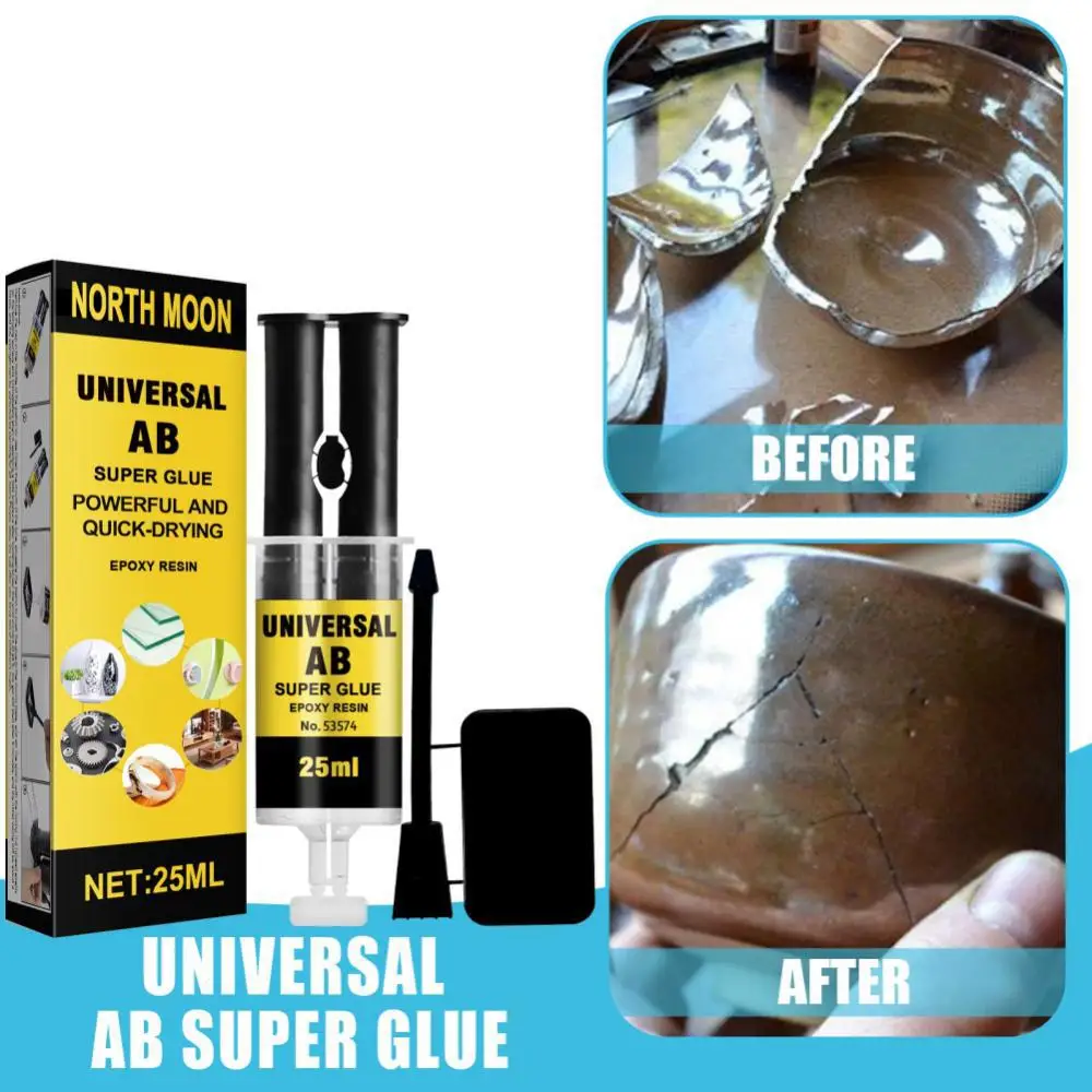Description Picture 2 of item25ml Box Epoxy Resin AB Adhesive Waterproof And High Temperature Resistant All-Purpose Repair Push-Pipe Glue Woodworking
