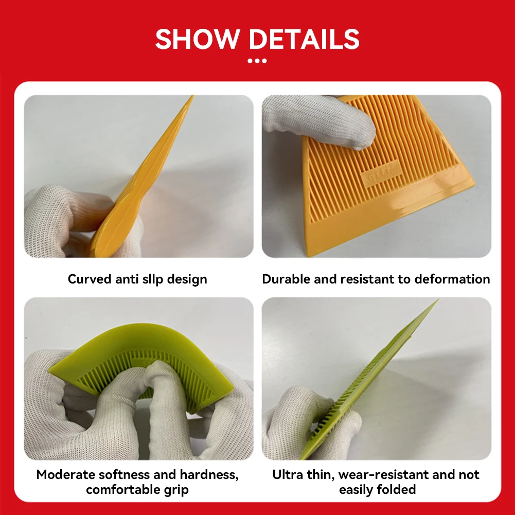 1Pc Trapezoidal Medium Soft Squeegee Scraper for Car Wrapping/Window Tinting/Wallpaper installing Car Vinyl Film Wrapping Tool car wrapping tools vinyl squeegee window tinting squeegee automotive film tools