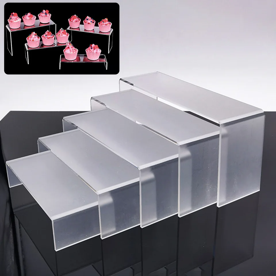 Espositore A 5 Ripiani In Acrilico Trasparente - Per Profumi, Collezioni, Cosmetici, 31x21,5x13,5 Cm