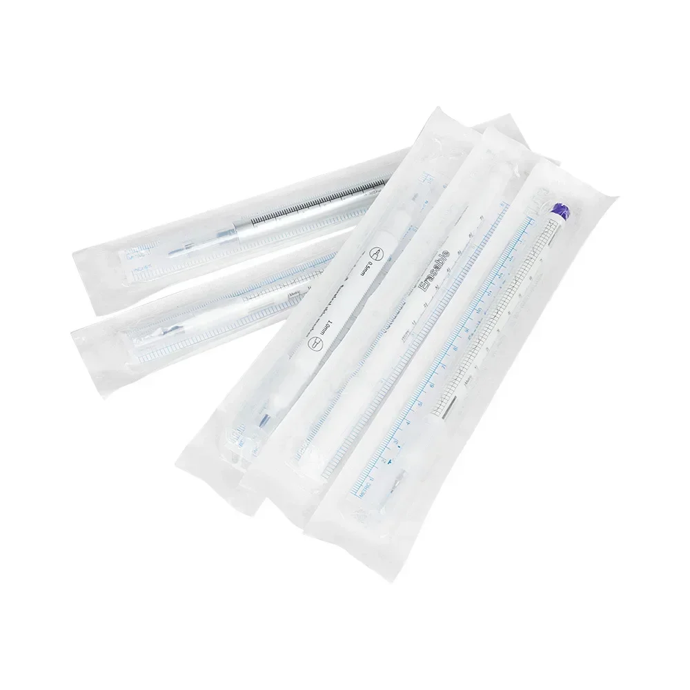 Tattoo Marker Pen 1Set Sterilized Tattoo Marker Pen Surgical Skin Microblading Positioning Tool with Measuring Ruler Permanent Makeup Accessories
