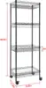 Regiller 4-Tier Metal Wire Storage Shelving Rack With Baskets, Adjustable Corner Shelf Organizer For Laundry Bathroom Kitchen 4