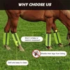 4Pcs Non Slip Horse Shoofly Leggings Breathable Comfortable Mesh Fly Leg Wraps Reusable Reduce Stomping Horse Fly Sheets 3
