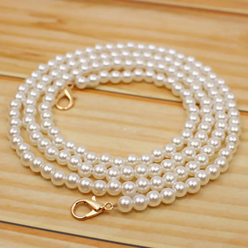 Handbag Replacement Big Pearls Chain Shoulder Bag Strap DIY Purse Chains Handles New Bag Accessories 30/50/70/90CM
