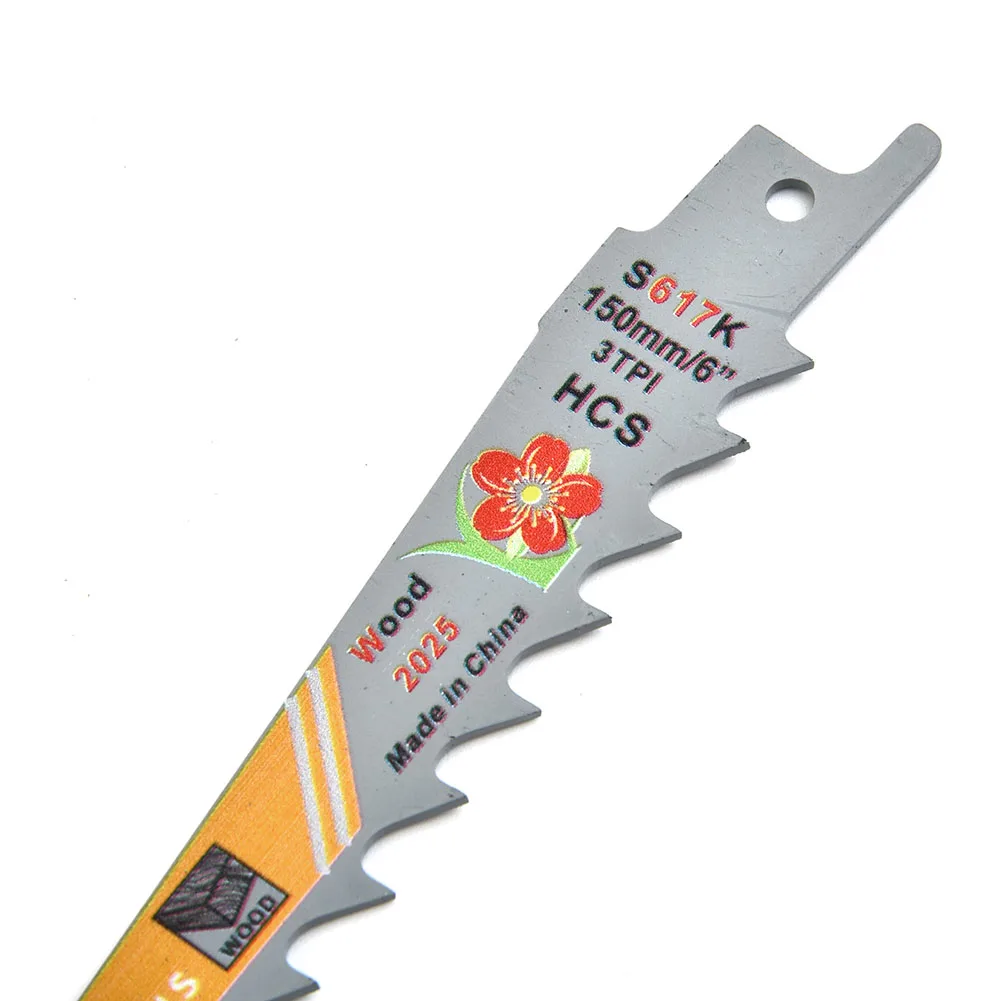 Reciprocating Saw Blades 3pcs 150mm 3 TPI HCS Multi For Wood Metal PVC Tube Cutting Tools