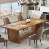 70.87-Inch Dining Room Table: Wood Large Dining Table for 6-8 People, Rectangular Farmhouse Kitchen Table with Solid 4