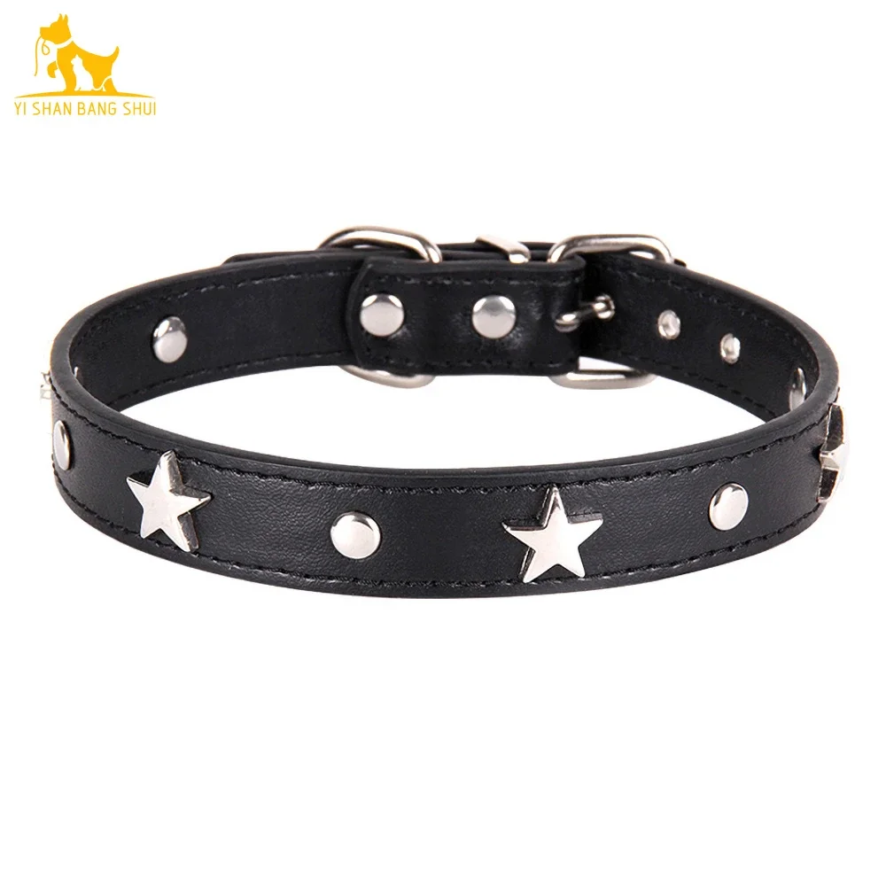 S/M/L Star Studded Pet Dog Collar Leather Puppy Collars for Small Medium Dogs Cat Neck Strap Pet Supplies Chihuahua Collars dog collar,pet collar
