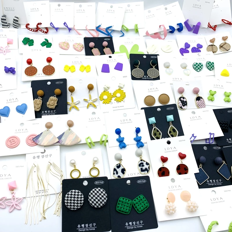 

Wholesale 10/20/30 Pairs Lovely Stud Earrings For Women Fashion Jewelry Dangler Party Gift Mix Styles Trendy