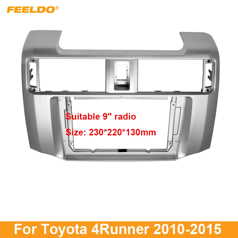 

FEELDO Car Stereo 9 Inch Big Screen 2Din Fascia Frame Adapter For Toyota 4Runner Dash Audio Fitting Panel Frame Kit