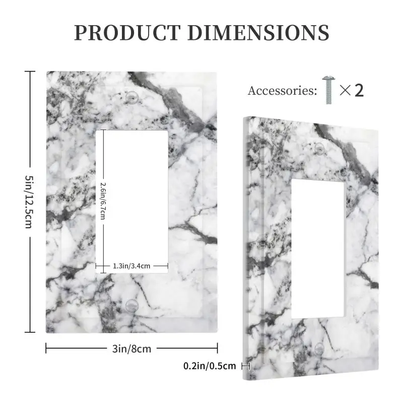 Custom White Grey Marble Single Rocker Plate 4 | Custom White Grey Marble Single Rocker Plate 4