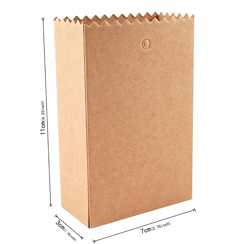 Rustic Brown Favor Bags  Retro Style Food Safe Treat Pouches with Cotton Strings for Anniversary Cookies Christmas Candies Gifts