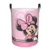 Custom Minnie Mouse Anime Cartoon Laundry Basket Collapsible Baby Hamper for Nursery Toys Organizer Storage Bins 1