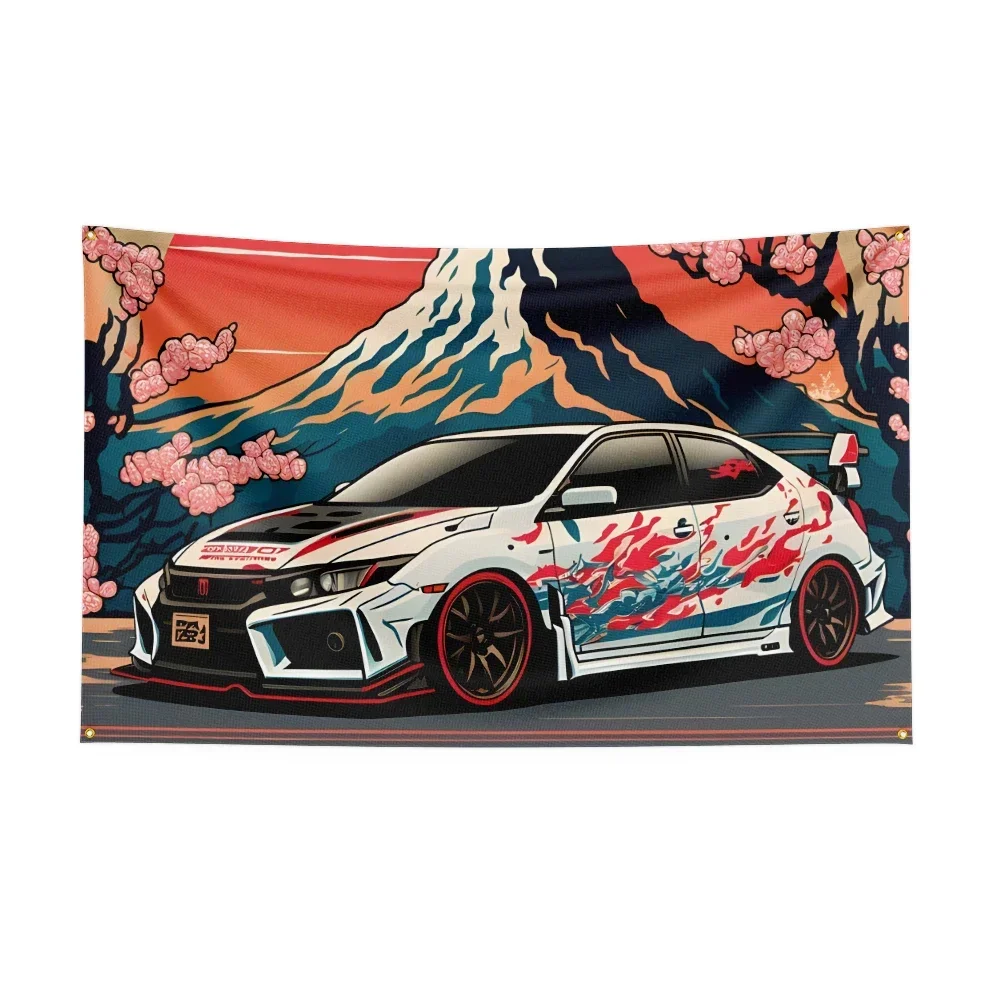 

3X5 FT JDM Car 4 Flag Polyester Printed Car Banner For Decor ft Flag Decor,flag Decoration Banner Flag Banner