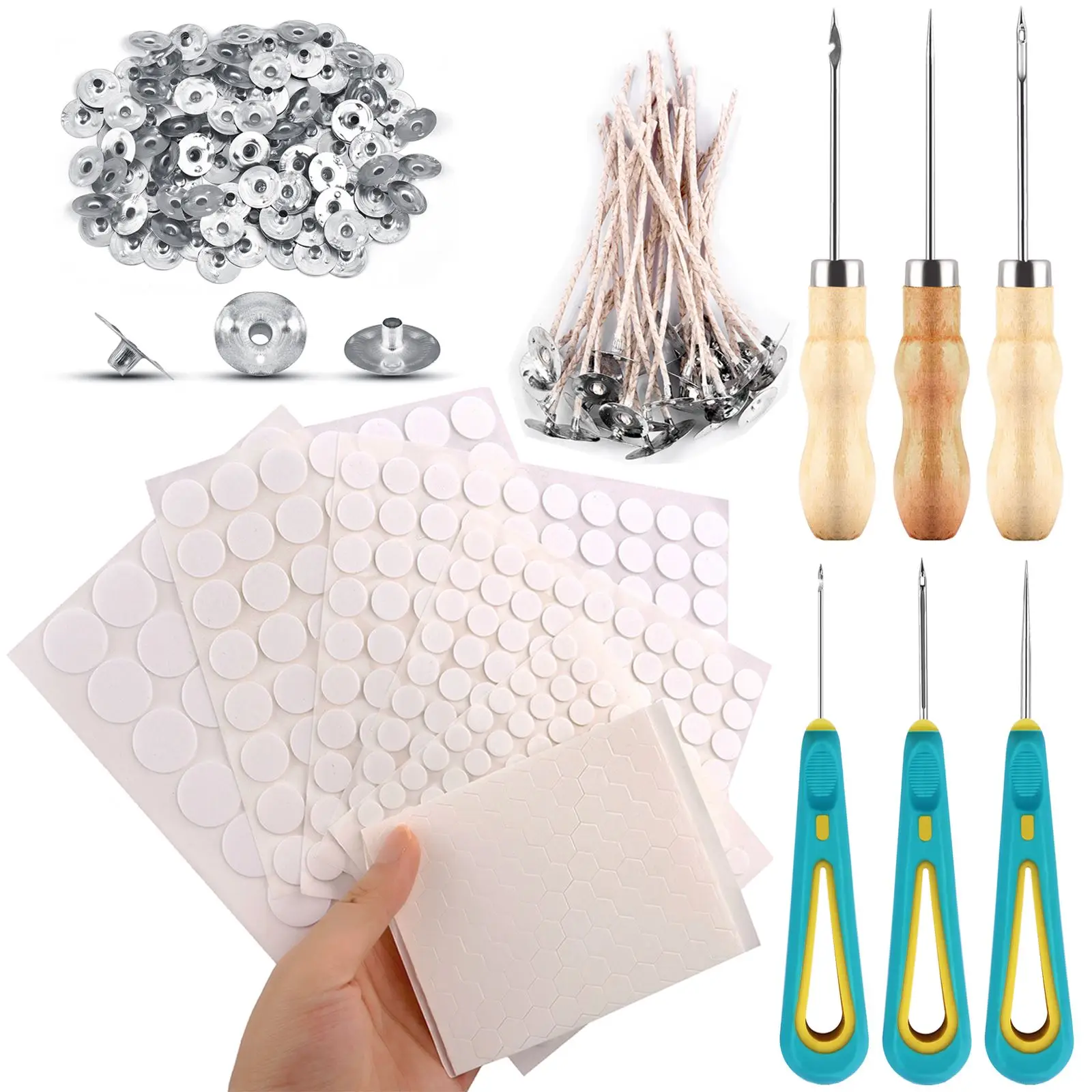 Candle Wick Stickers Adhesive Heat Resistance Foam Double-Sided Tape For Wax Fixed Base Holder Stand Candle Making Supplie candle making tools
