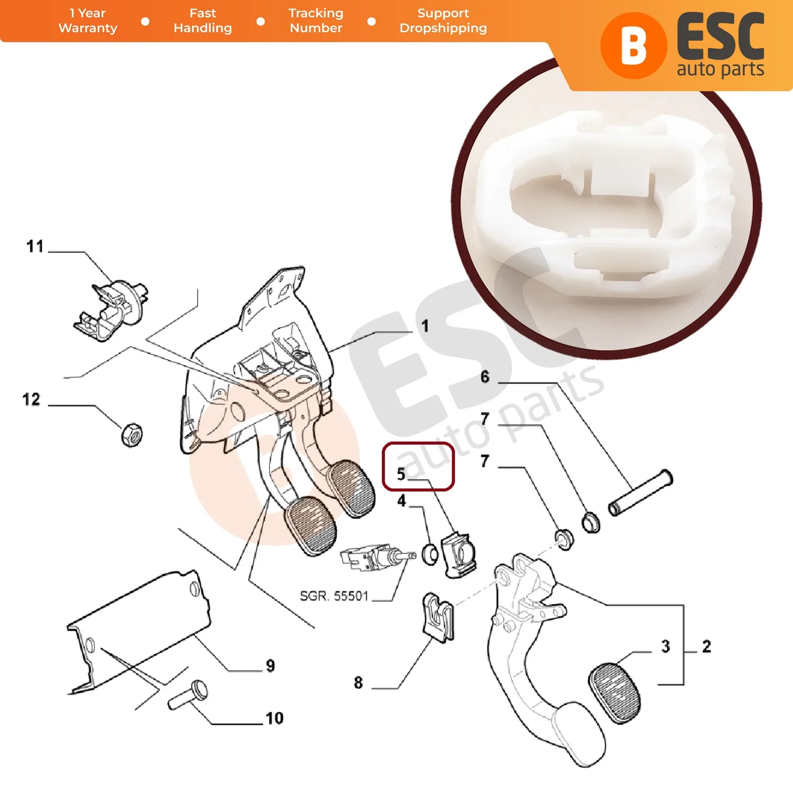 Leviers De Frein Et D'embrayage Pour Moto 125cc