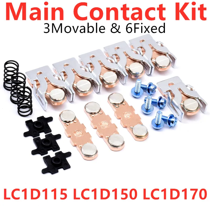 LC1D150 LC1D170 LC1D115 용 LA5D803 메인 접촉 키트, 이동 및 고정 접점 접촉기 교체 키트, 스위치 액세서리 