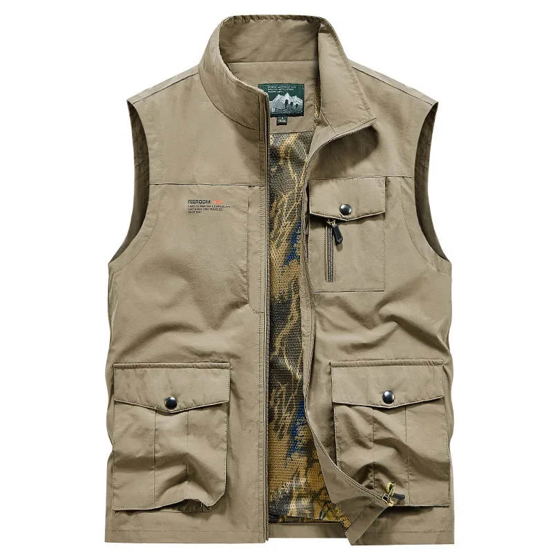 Mens Outdoor Multi-pocket Hiking Fishing Vest