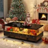 LED Coffee Table w/ 2 Storage Drawers,App Control, w/60,000-Color Lights,Rectangle 2-Tier Center Table w/Display Shelf 5