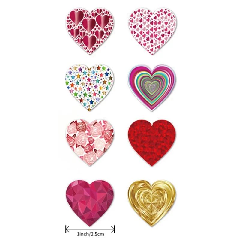 Envelope Invitation Heart Shape Seal Labels Valentines Day Wedding Gift Box Bag Decoration Birthday Party