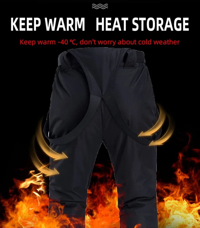 Ski Pants Men Outdoor Mountain Windproof Waterproof Ski Snowboard Pants Winter Warm Snow Trousers Brand skiing pants