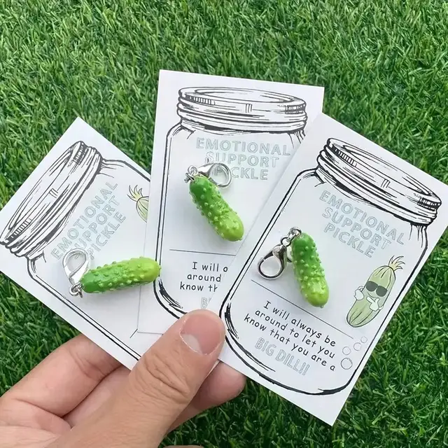 "MINI Emotional Pickle" Resin Keychain
