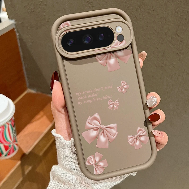 Charming Pink Bow Print Shockproof TPU Phone Protector Case