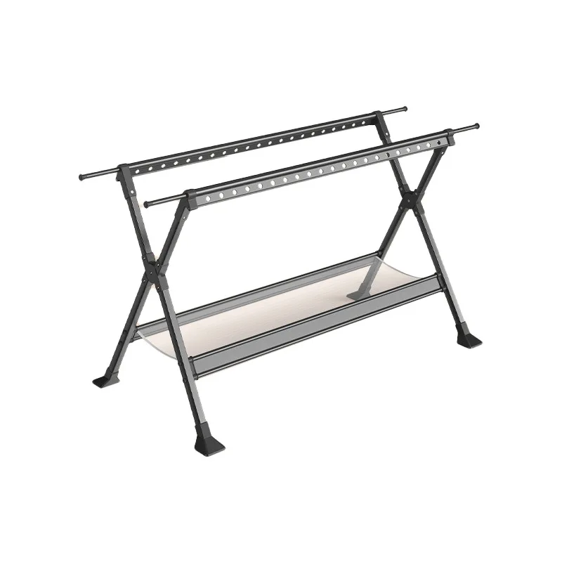 Floor-to-ceiling drying rack Aluminum alloy outdoor foldable free installation drying rack Children's clothing drying rack 5