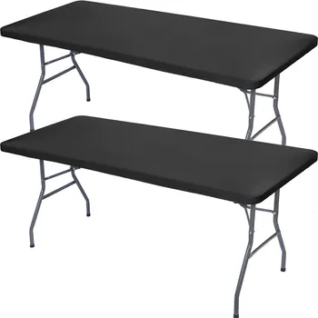 신축성 스판덱스 식탁보, 탄성 장착 피크닉 테이블 커버, 세척 가능한 접이식 테이블 커버, 직사각형 폴리에스터 식탁보, JAF032