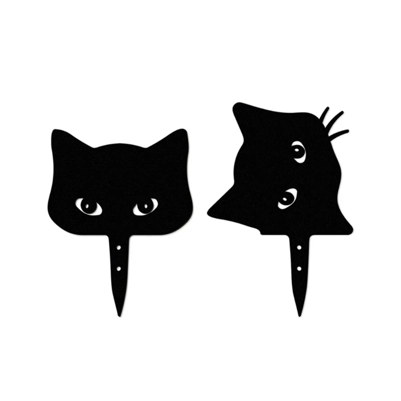 

Farm Peeping Cat Silhouette Metal Garden Statue Decoration Yard Stakes Bird Garden Lawn Outdoor Decoration M76D