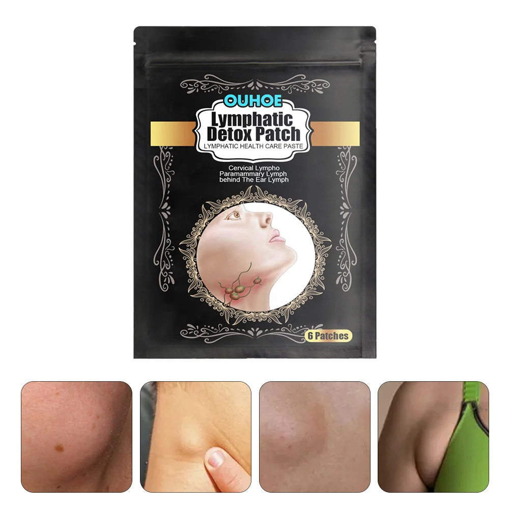 

6 Pcs Swelling Patch Underarm Stickers Crystal Quartz Hair Clips Cloth Lymph Node