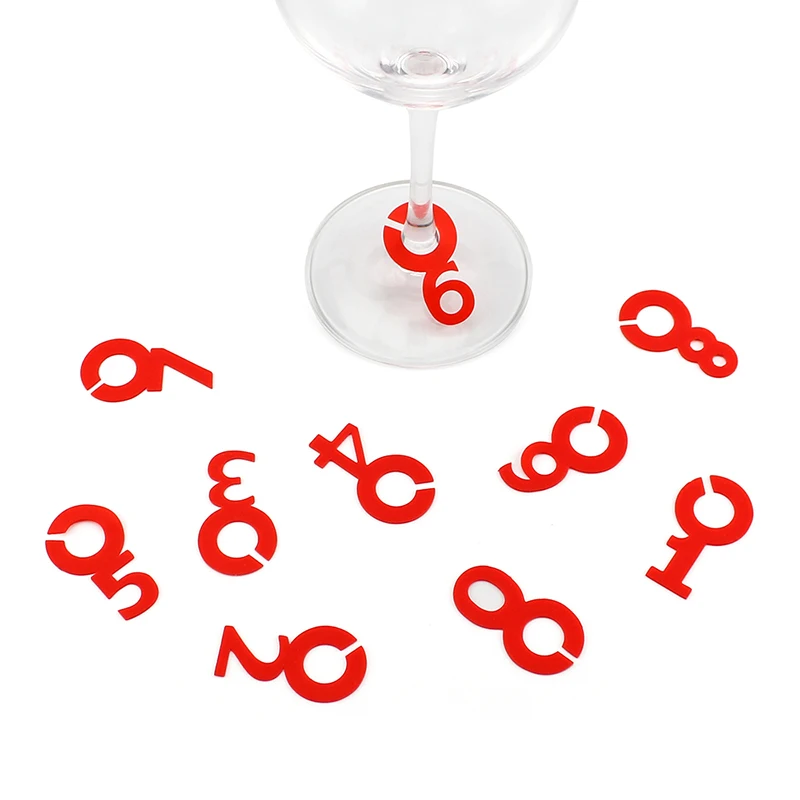 6-Piece Reusable Silicone Fruit Drink Markers - Glass Cup Identifiers For Parties, Bars, Christmas - View #4