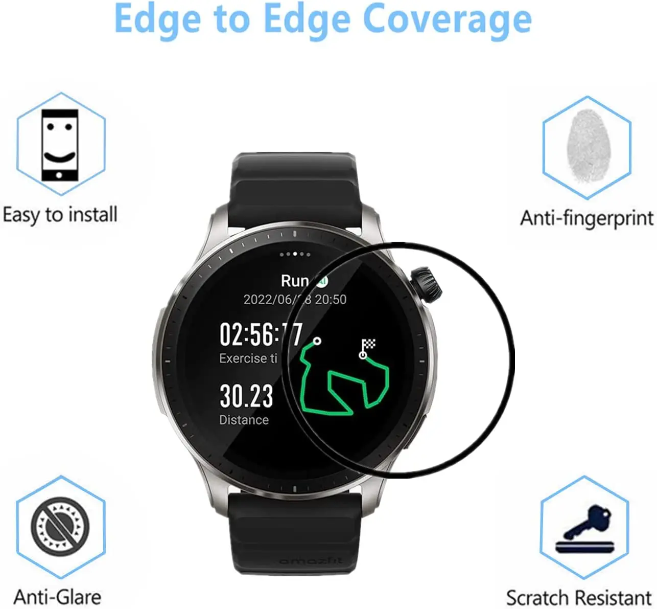 Amazfit GTR 4 Smartwatch  3D  ȭ ȣ Amazfit GTR 4 TPU Ʈ ȣ ʸ, ũġ ȣ ʸ
