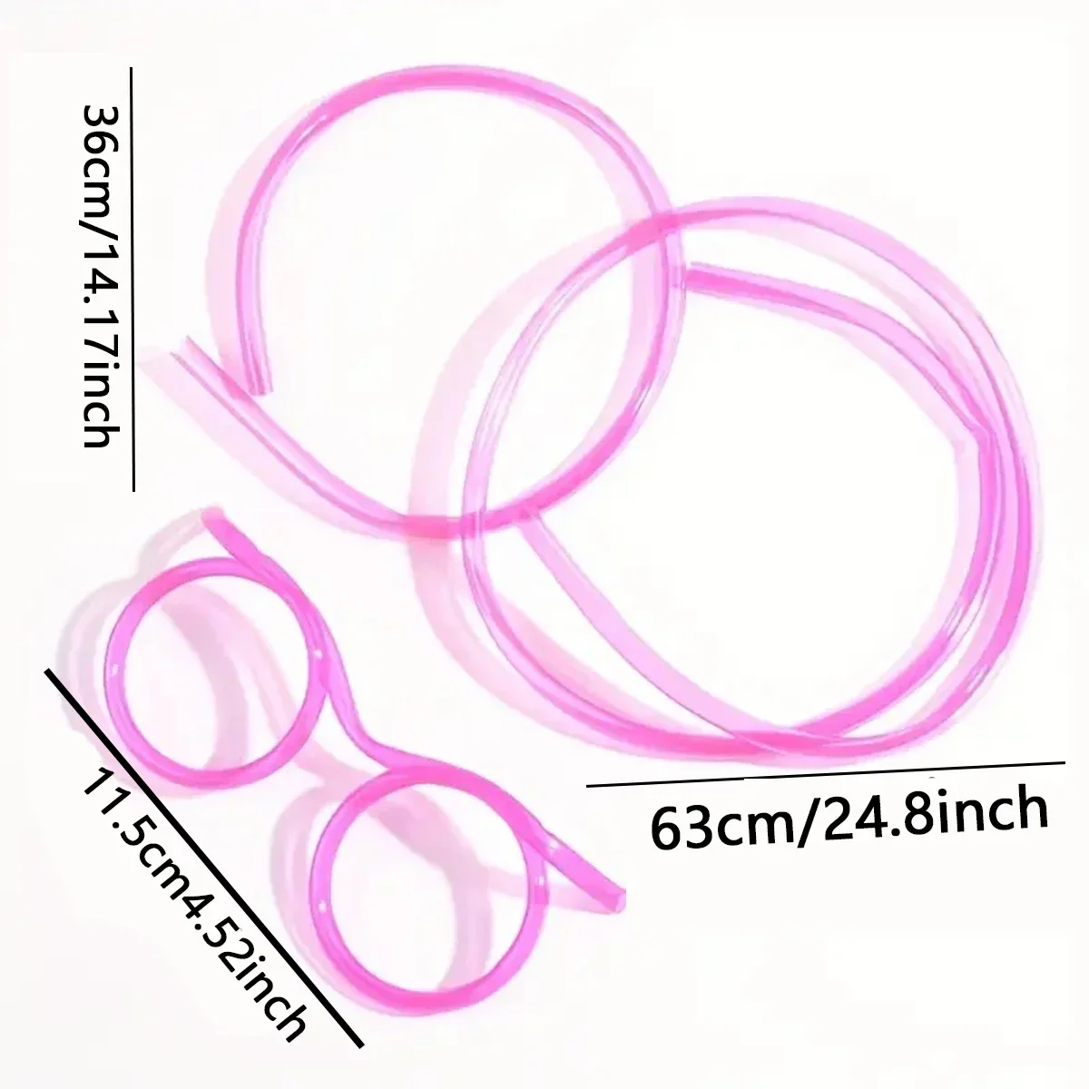 Straw PVC Glasses Kids Party Creativity Toy