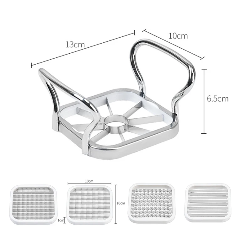 5pc Grid Cutting French Fries Potato Apple Slicer Potato Slicer Vegetable Chopper Food Cutter French Fry Kitchen Tools vegetable slicer fruit slicer vegetable cutter potato slicer