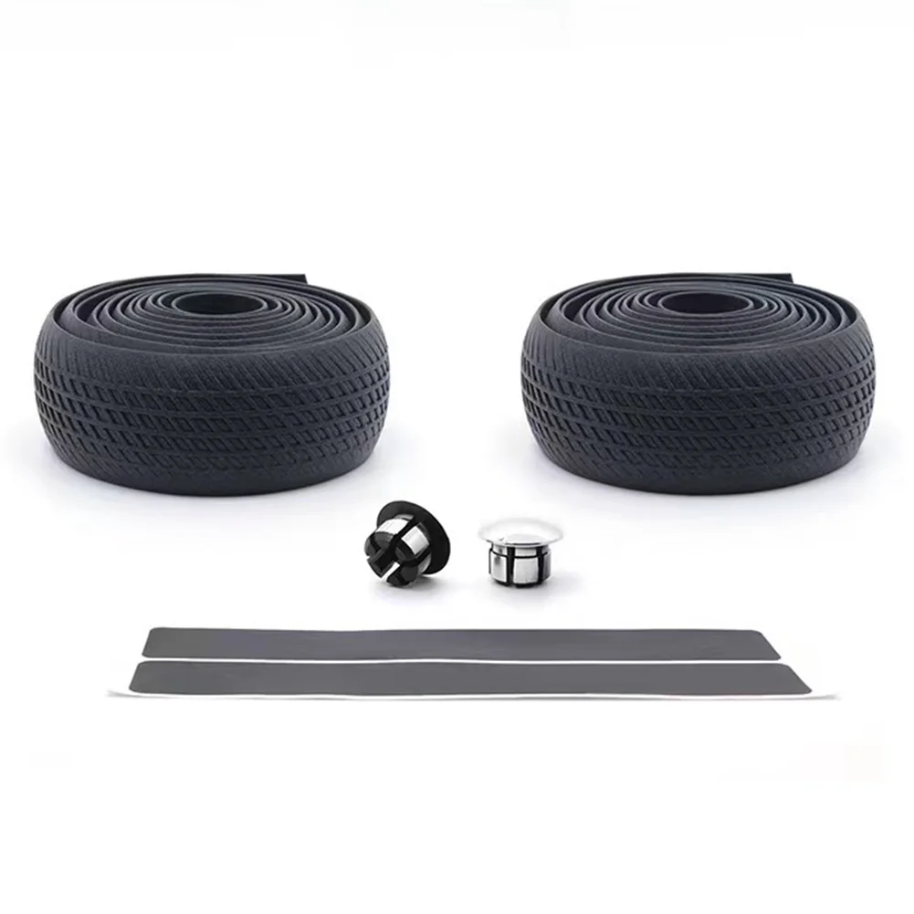 Bicycle Handlebar Straps Silicone Curved Non-slip Winding Handlebar Protective Cover Road Bike Cycling Handle Bar Tape