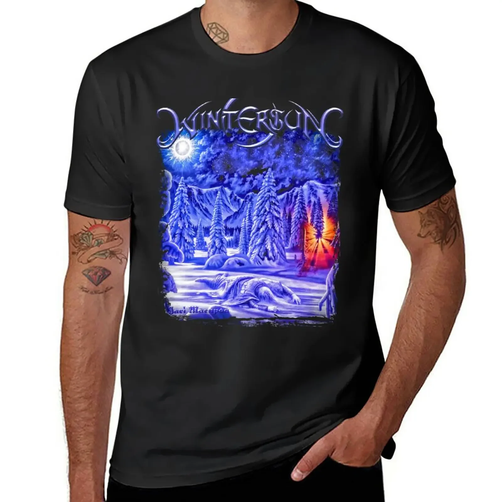 

Футболка Wintersun, футболка с коротким рукавом, летний топ, женские топы, графическая мужская одежда