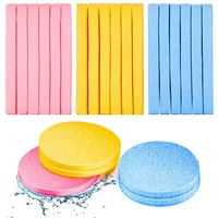 12Pcs Compressed Facial Sponge for Estheticians Face Round Cleansing Sponge Makeup Removal Sponge Pad Exfoliating Spa Washing 1