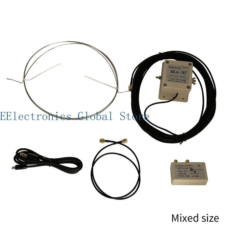 462B 옥상 발코니 라디오 MLA-30+ 플러스 0.530MHz 루프 안테나 중단파 안테나 500kHz30MHz 키트 실외 안테나